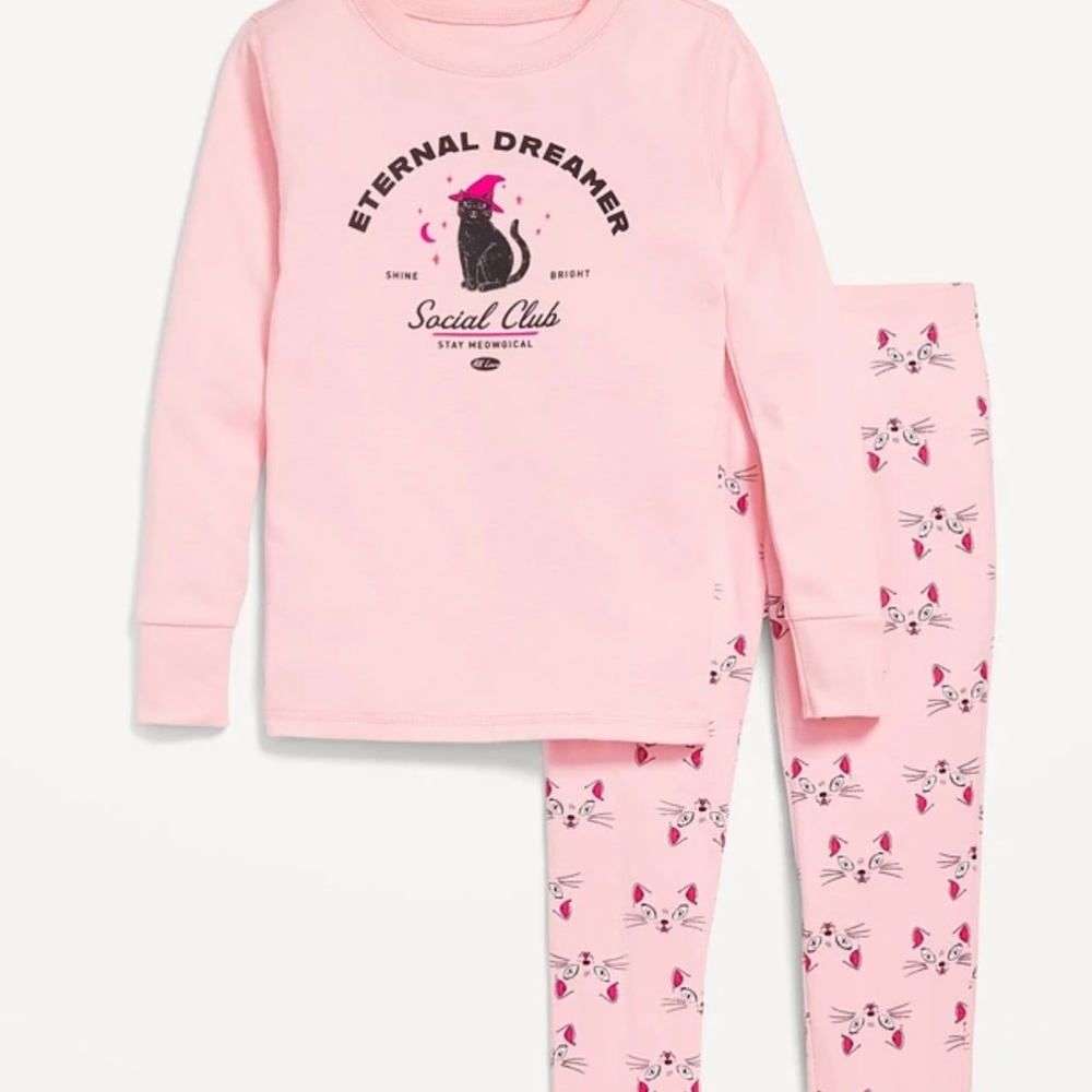Old navy girls black Cat pink Pajama Set - Eternal Dreamer Social Club